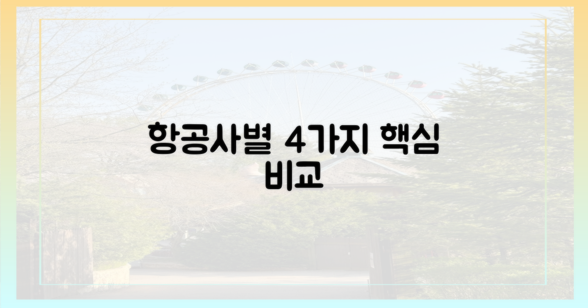 4가지 항공사별 차이