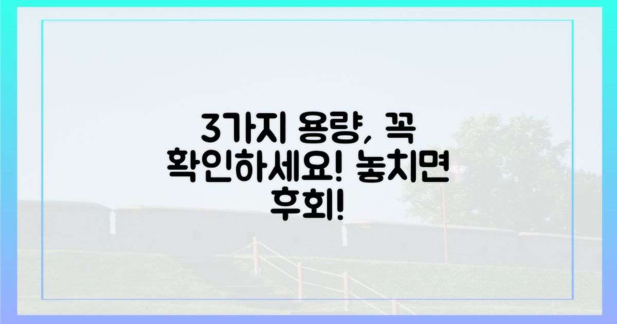 3가지 용량별 제한 확인