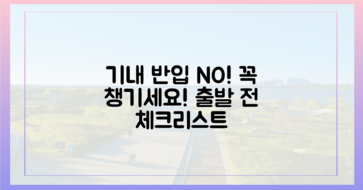 기내 반입 전 체크리스트를 만드세요