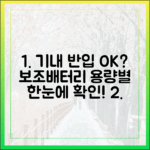 보조배터리 용량별 기내 반입 가능 여부, 한 번에 확인하기