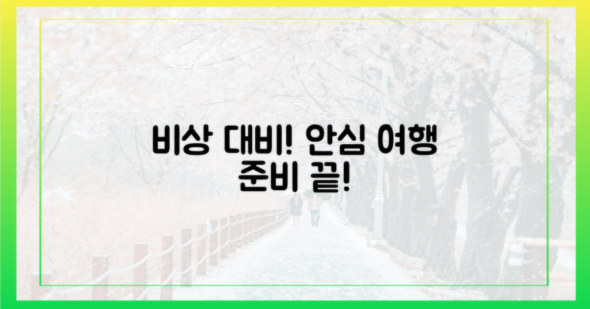 비상 상황 대비, 안심 여행