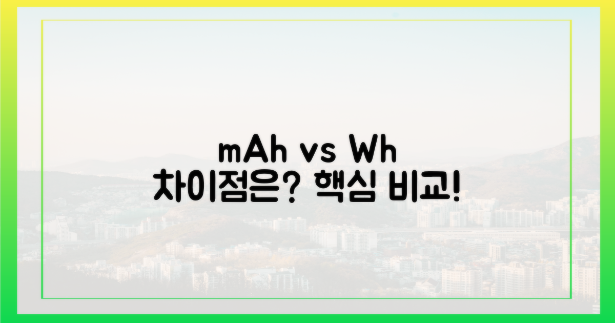 mAh vs Wh, 무엇이 다를까?