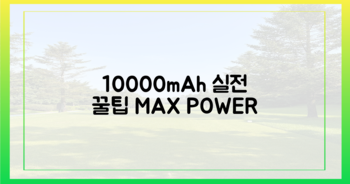 10000mAh, 실전 사용 팁