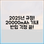 2025년 최신 규정! 20000mAh 보조배터리 기내 반입, 이것만 알면 문제없어요