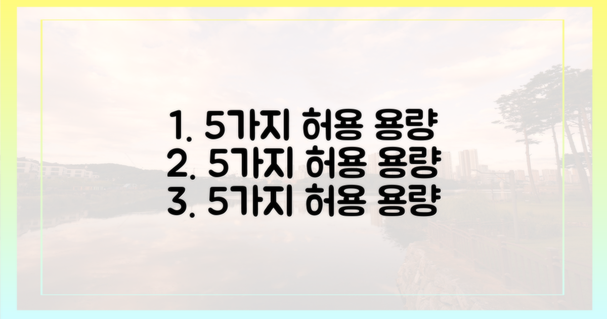 5가지 허용 용량