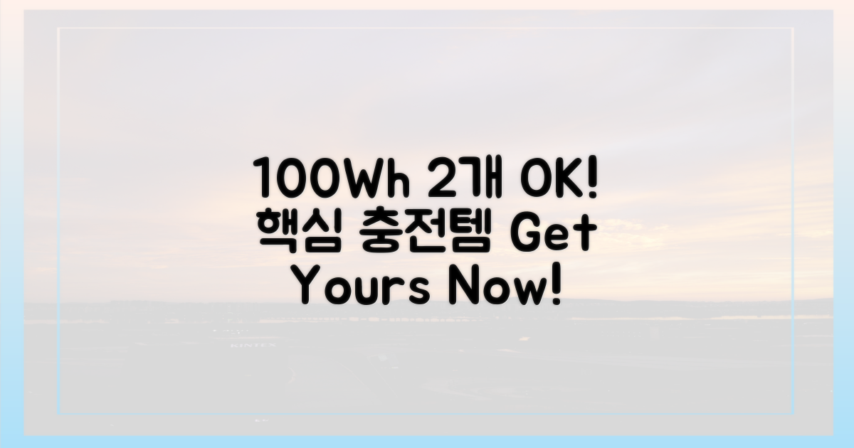 100Wh 이하, 1인당 2개까지
