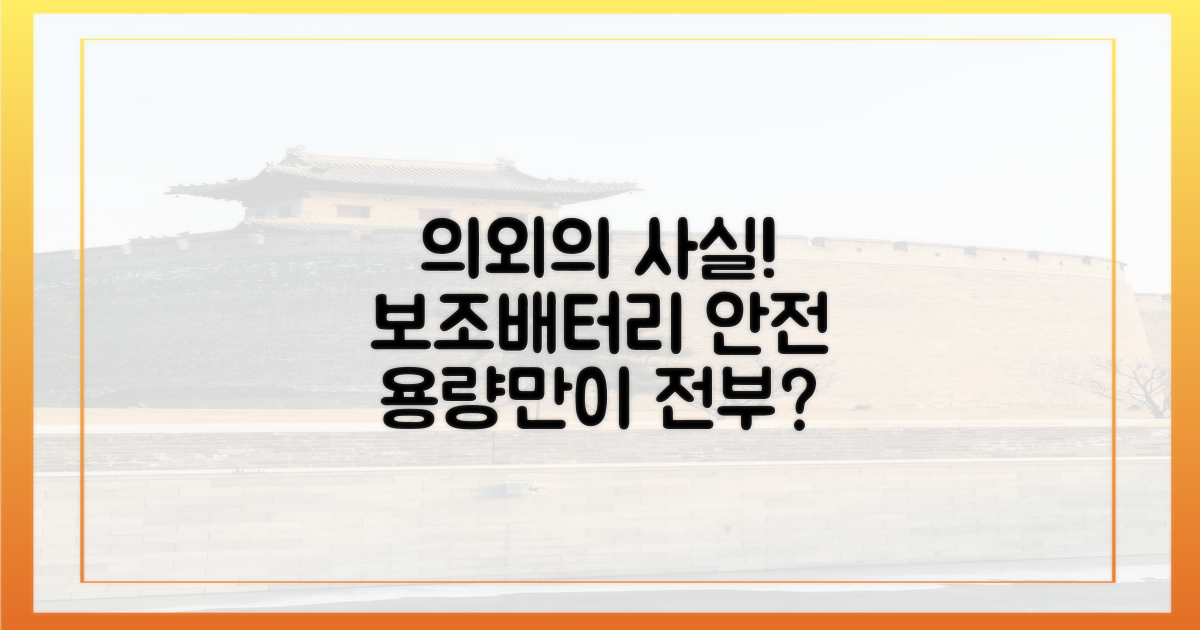 의외의 사실! 보조배터리 안전, 용량만이 전부?
