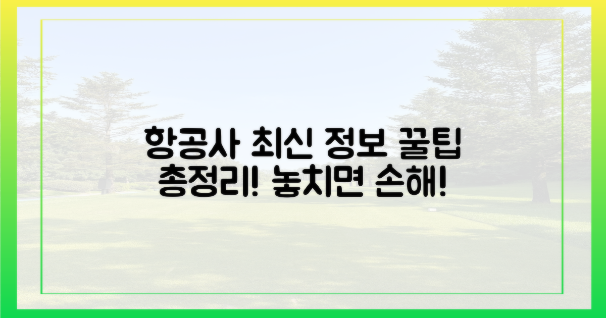 항공사별 최신 정보 파악하기