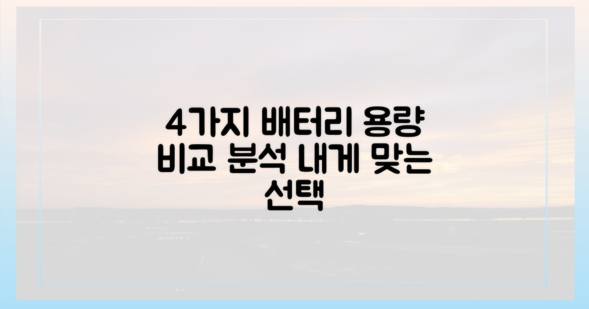 4가지 배터리 용량