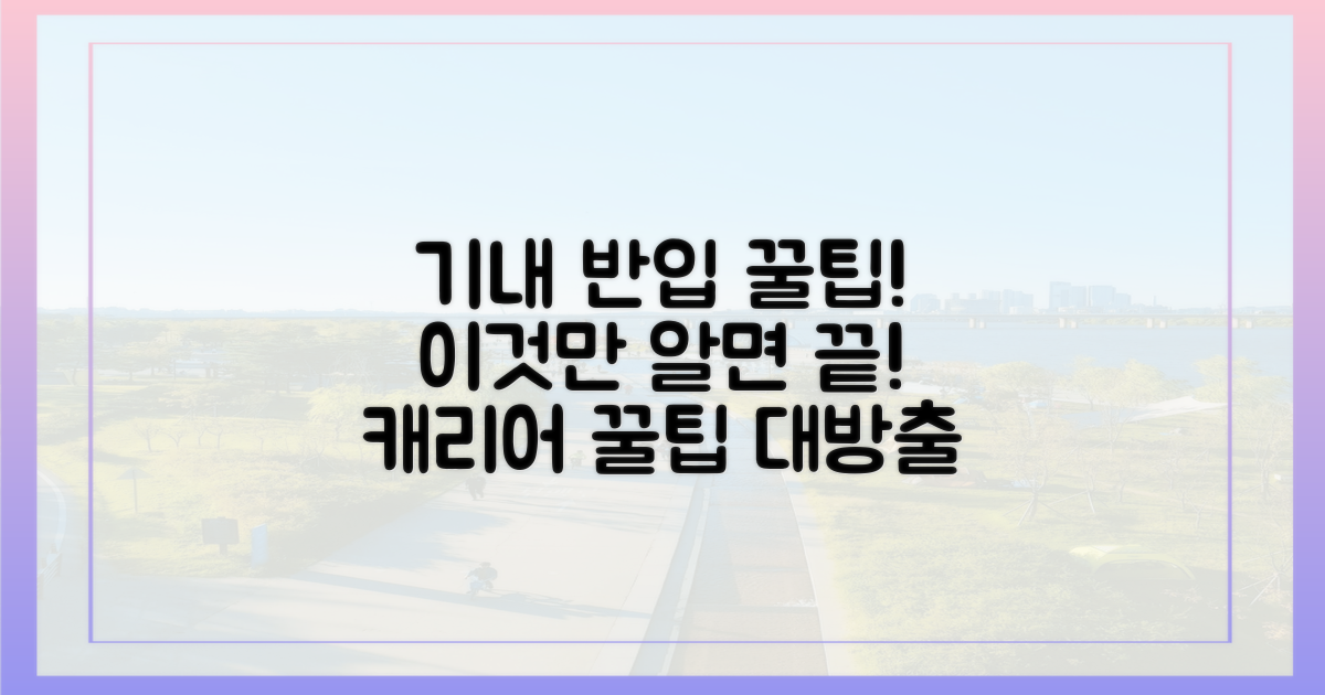 기내 반입, 이렇게 하세요!