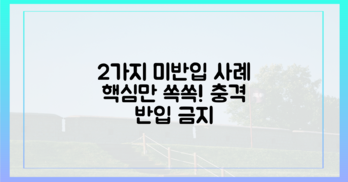 2가지 미반입 사례