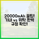 20000mAh 보조배터리, 기내 반입과 위탁수하물 규정의 모든 것