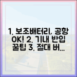 당신의 소중한 보조배터리, 공항에 버리지 않고 무사히 가져가는 방법