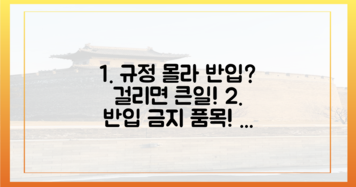 규정 모르고 반입하면?