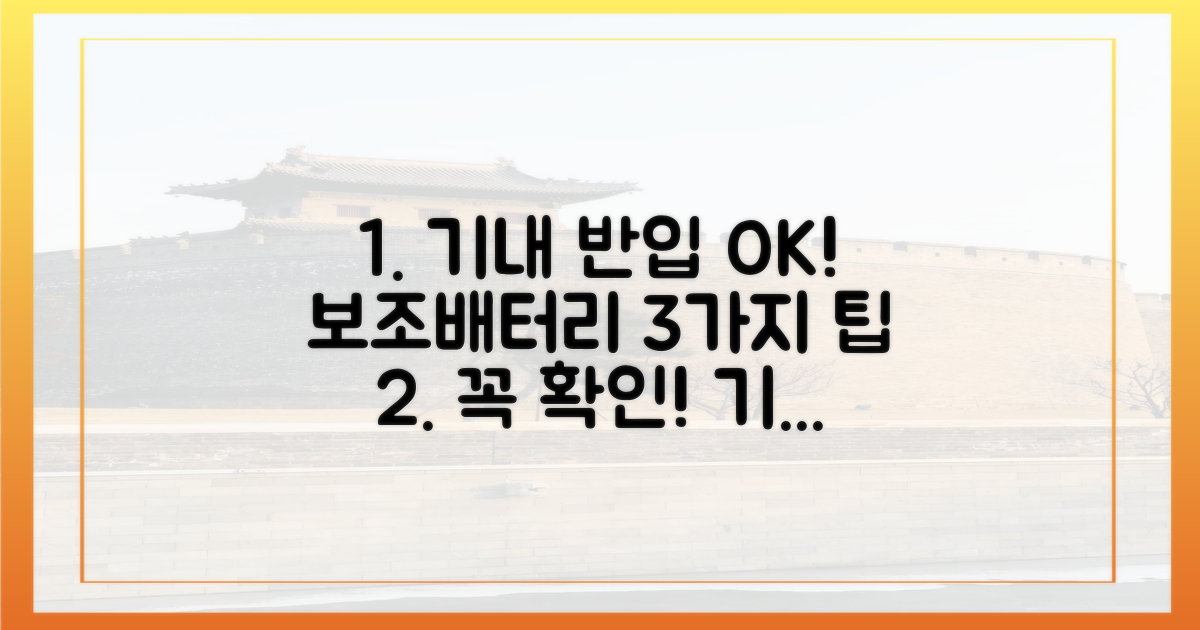 3가지 보조배터리 기내 반입 팁