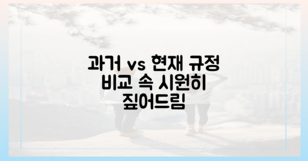 과거와 현재 규정 비교