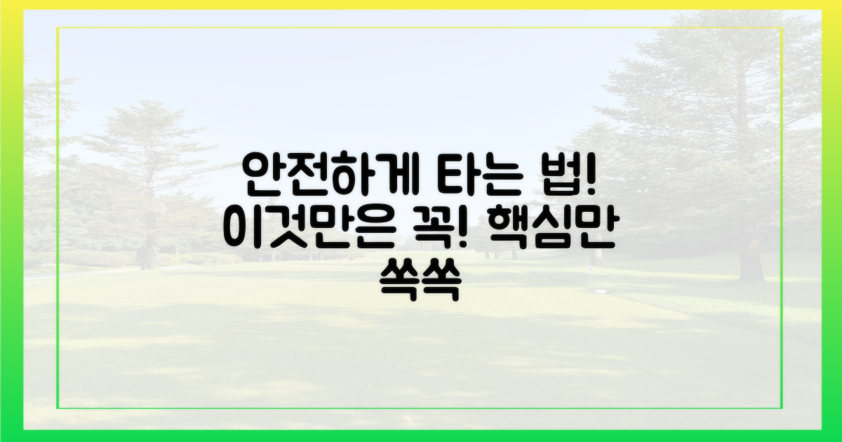 안전하게 들고 타는 법은?