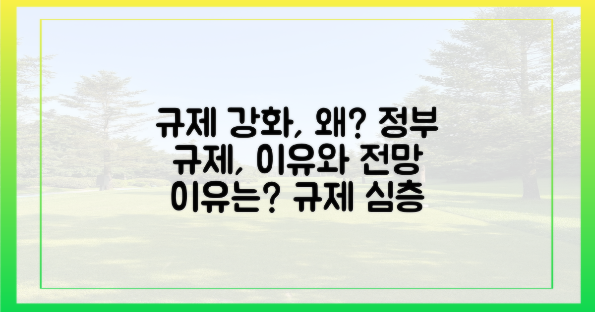 규제 강화, 그 이유는?