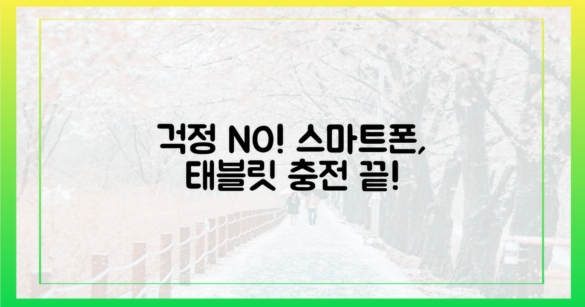 스마트폰, 태블릿 걱정 없이 충전!