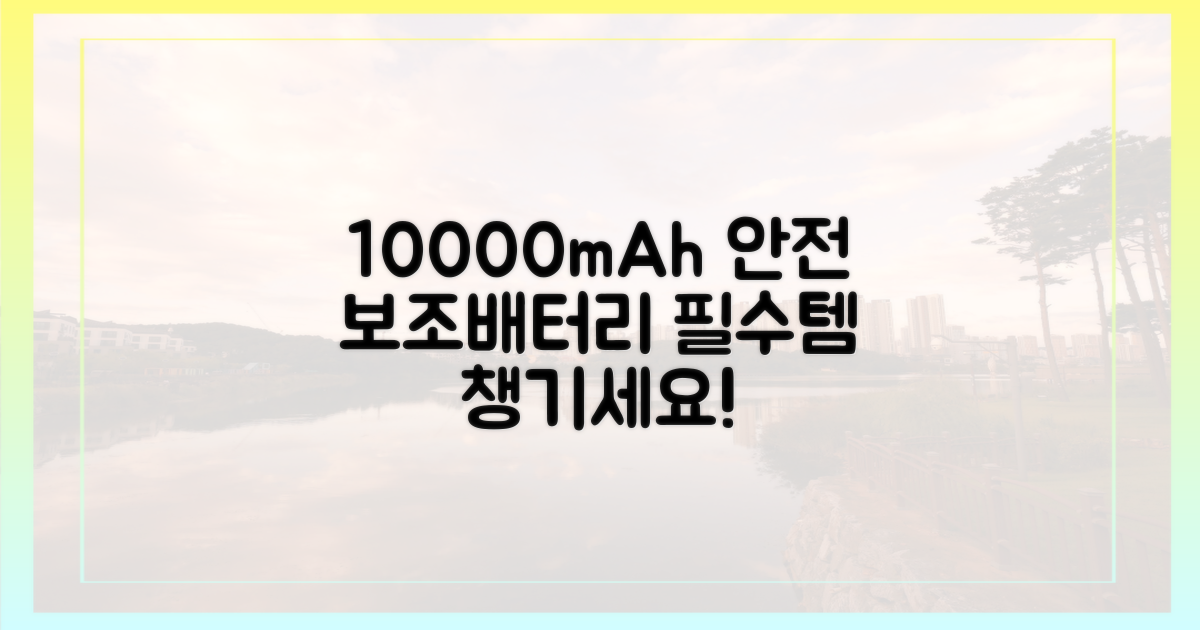 10000mAh 보조배터리, 안전하게 챙기세요