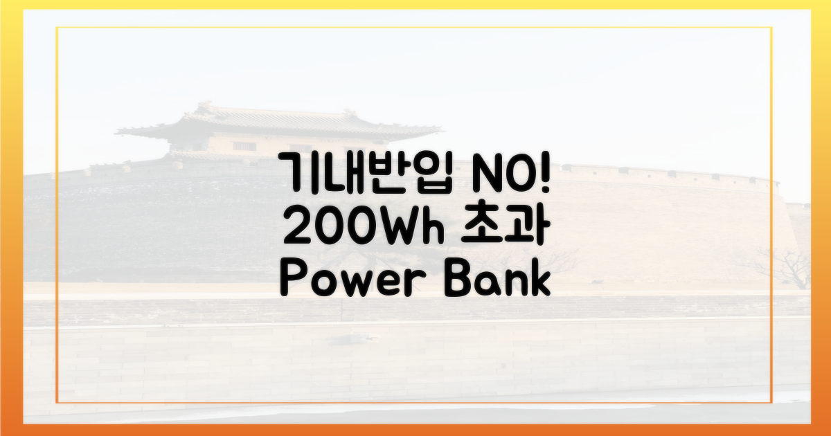 200Wh 초과, 기내 반입 불가
