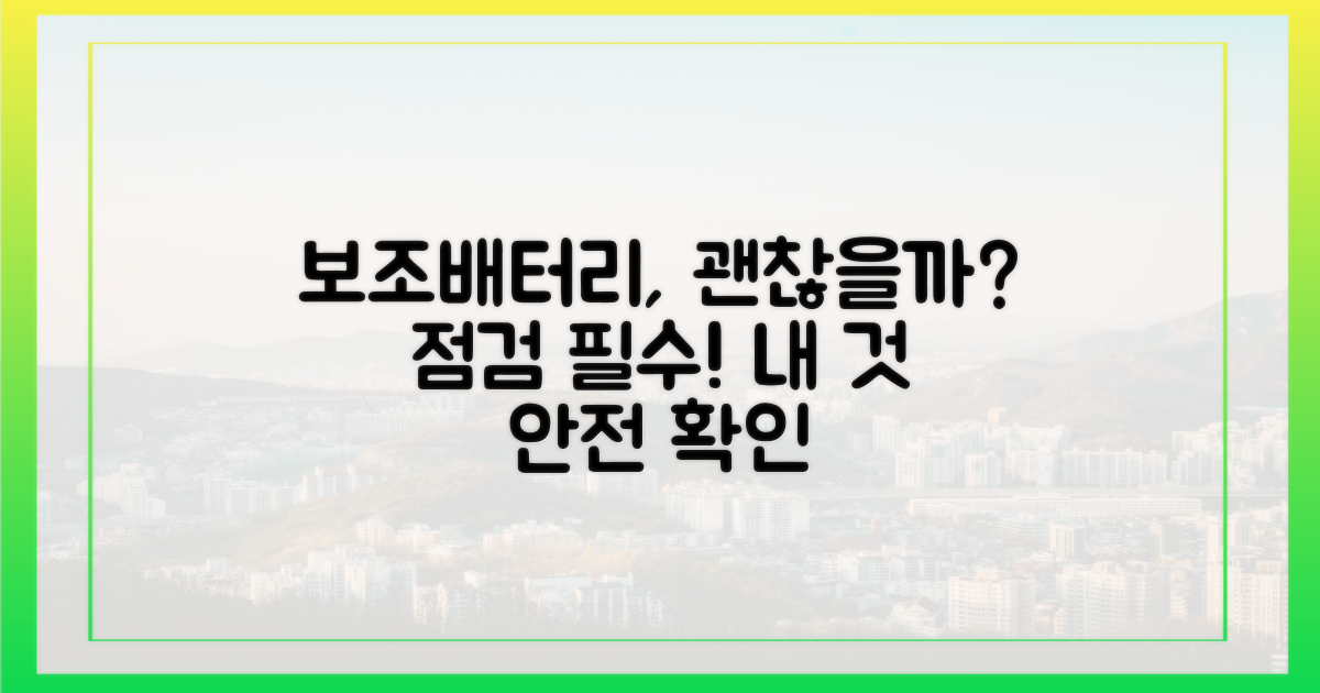 나의 보조배터리, 괜찮을까?
