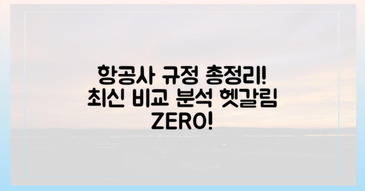 최신 규정, 항공사별 비교 정리