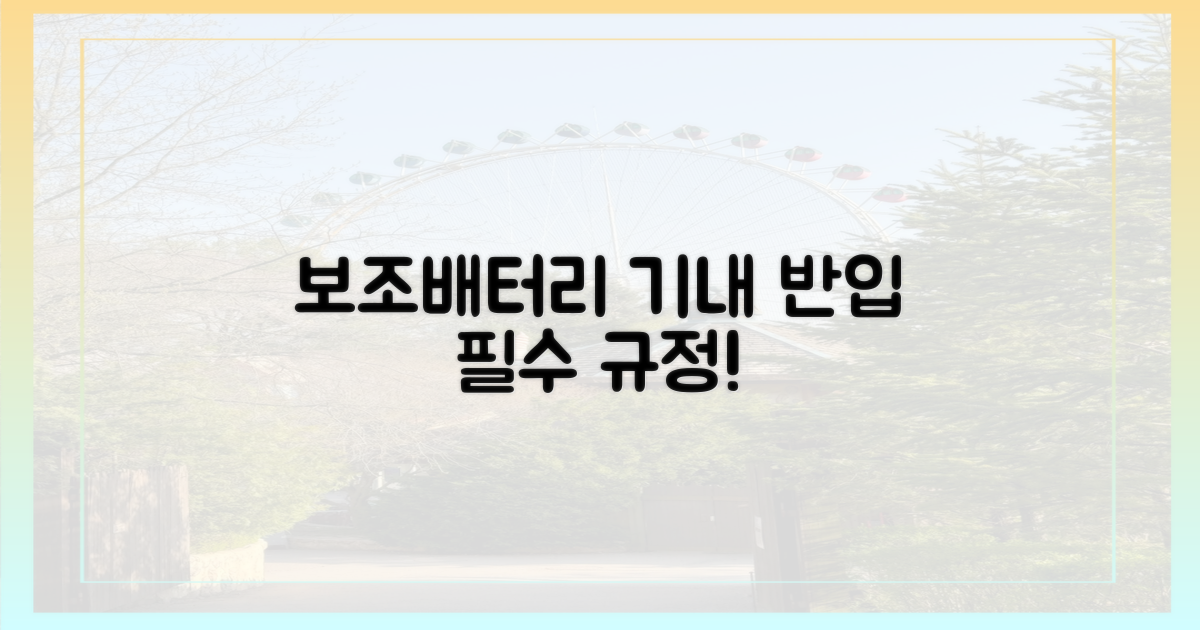 보조배터리, 기내 반입 규정 알아보기