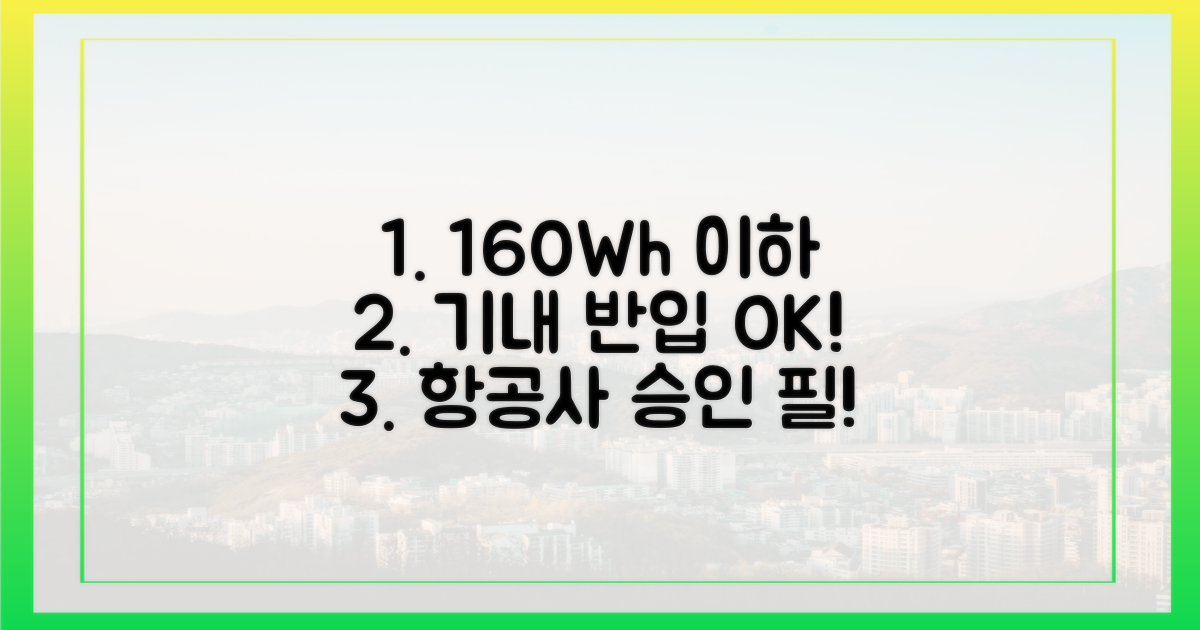 160Wh 이하, 항공사 승인 필수