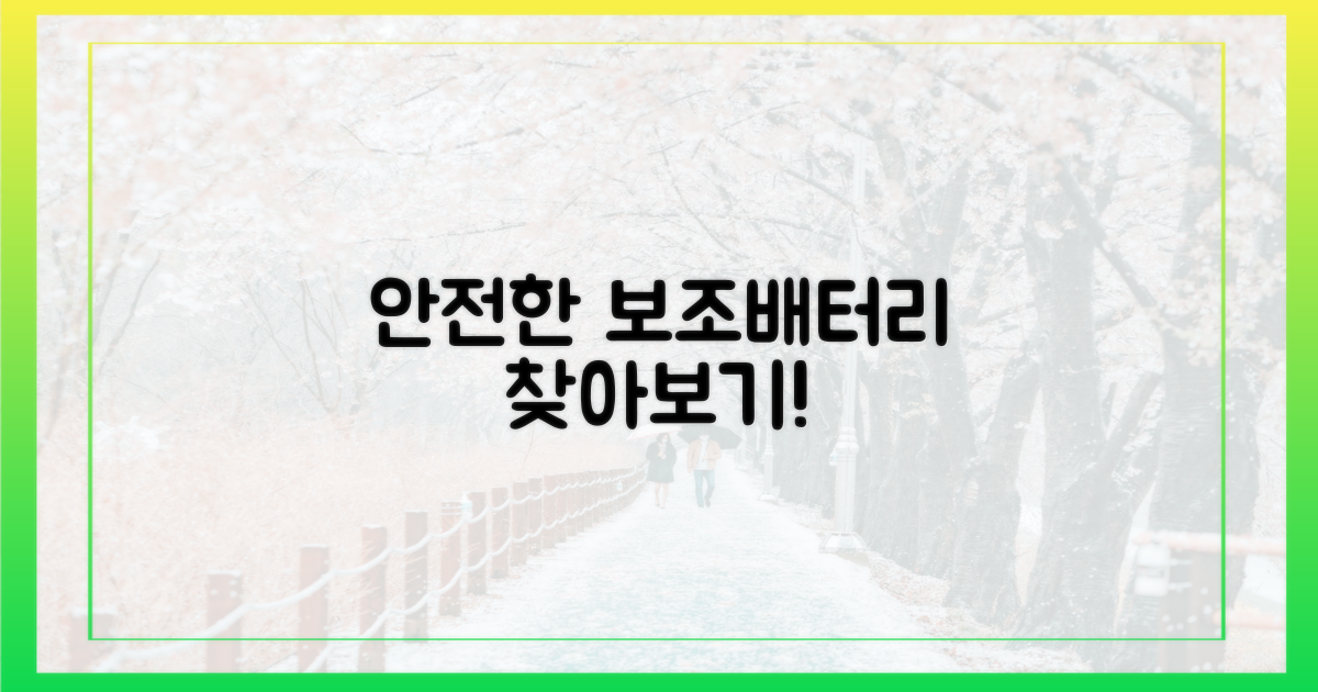 어떤 보조배터리가 안전할까?