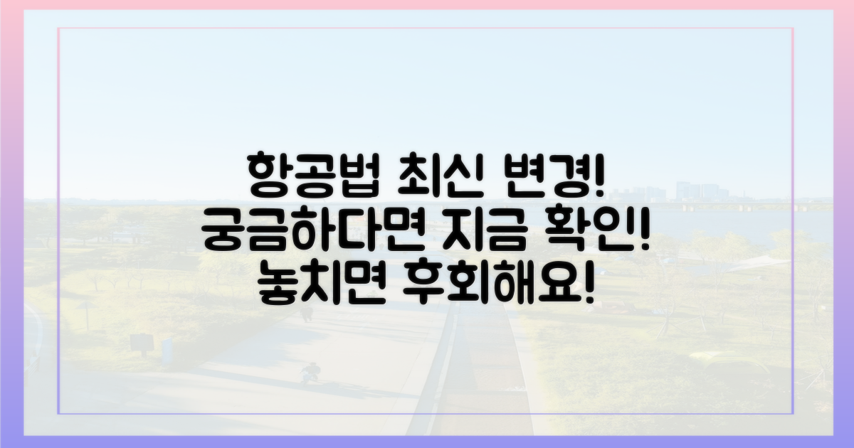 최신 항공법, 어떻게 바뀌었나?