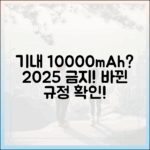 10000mAh 보조배터리, 이제 기내에서 사용 금지? 2025년 변경된 규정 알아보기