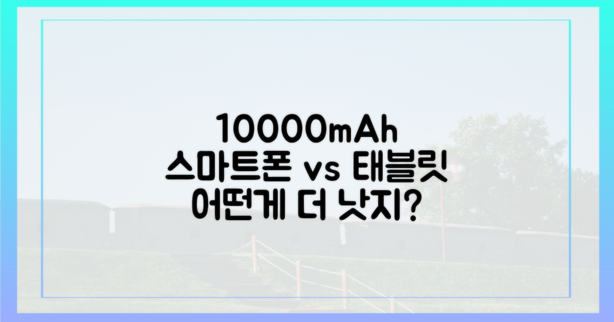 10000mAh, 스마트폰 vs 태블릿