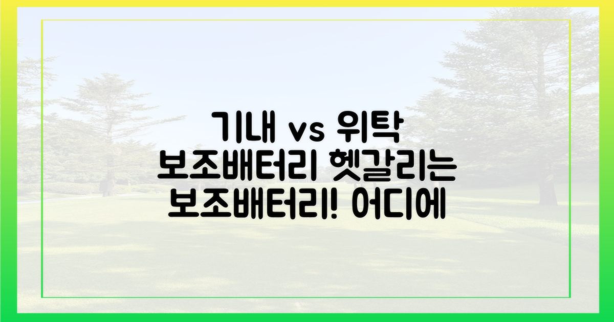 위탁 vs 기내: 보조배터리