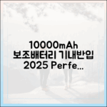 여행의 질을 높이는 10000mAh 보조배터리, 2025년 기내 반입은 이렇게!
