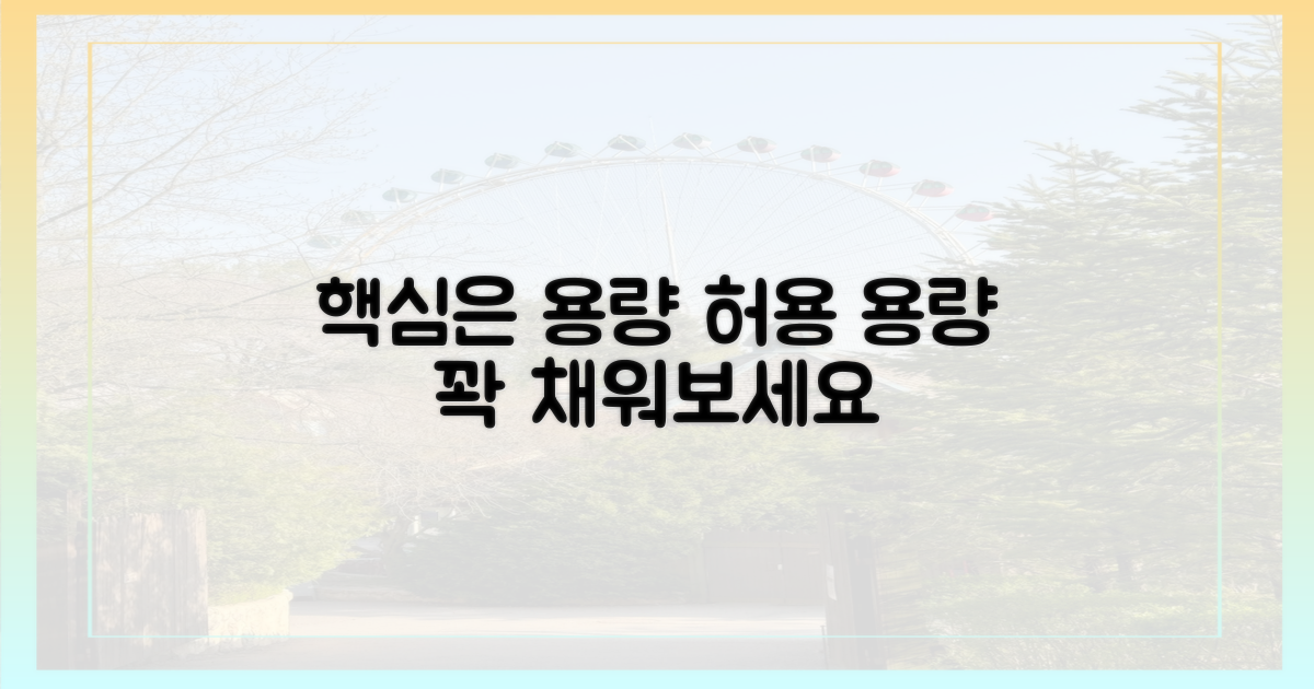 허용 용량, 이것이 핵심