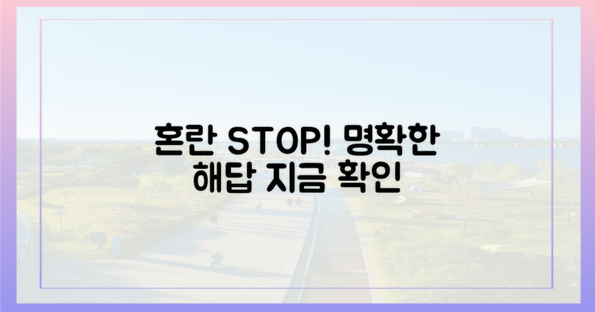 혼란은 이제 그만