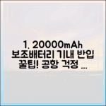 '내 소중한 배터리' 공항에서 뺏기지 않는 20000mAh 보조배터리 기내 반입 노하우