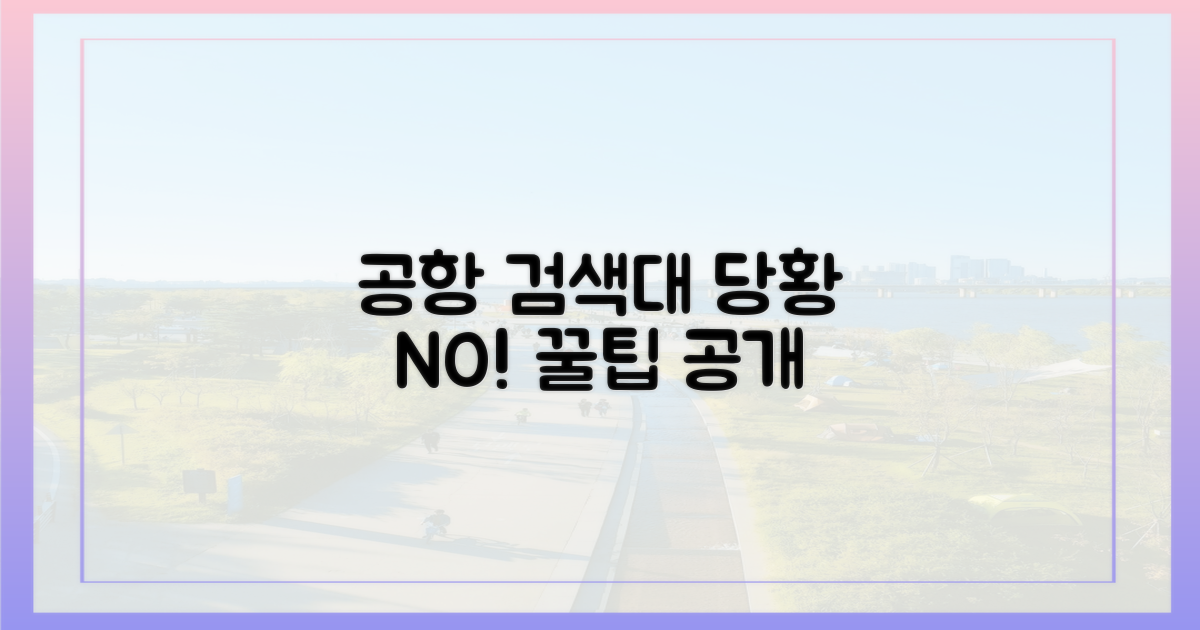 공항 검색대, 당황하지 않는 법