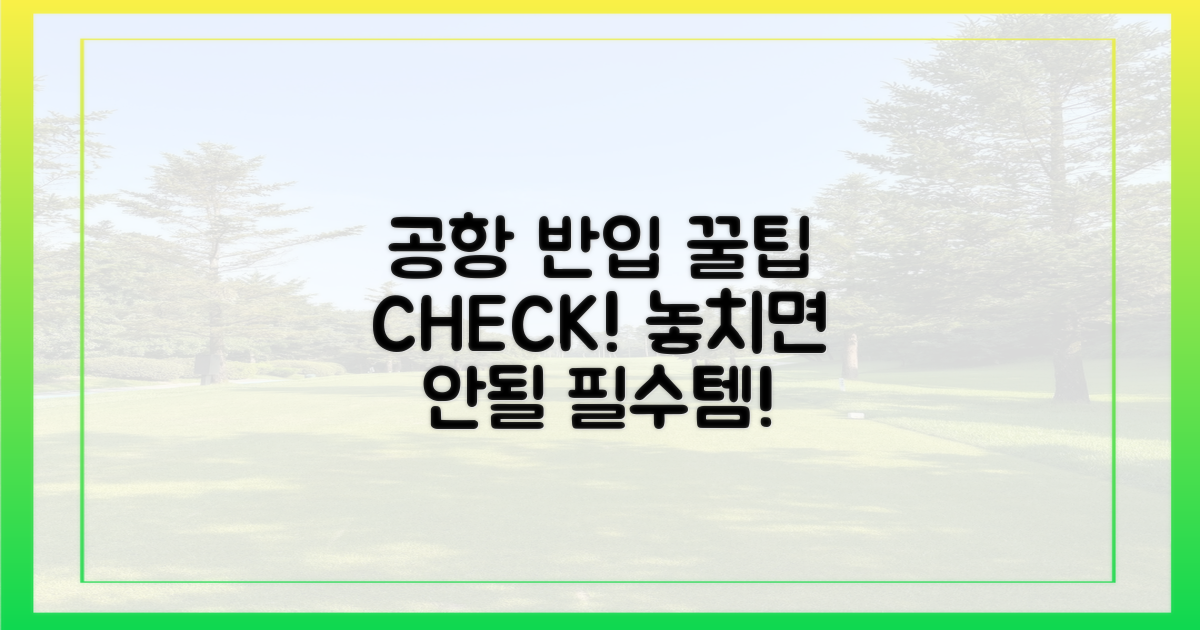 공항 반입, 무엇을 봐야 할까?