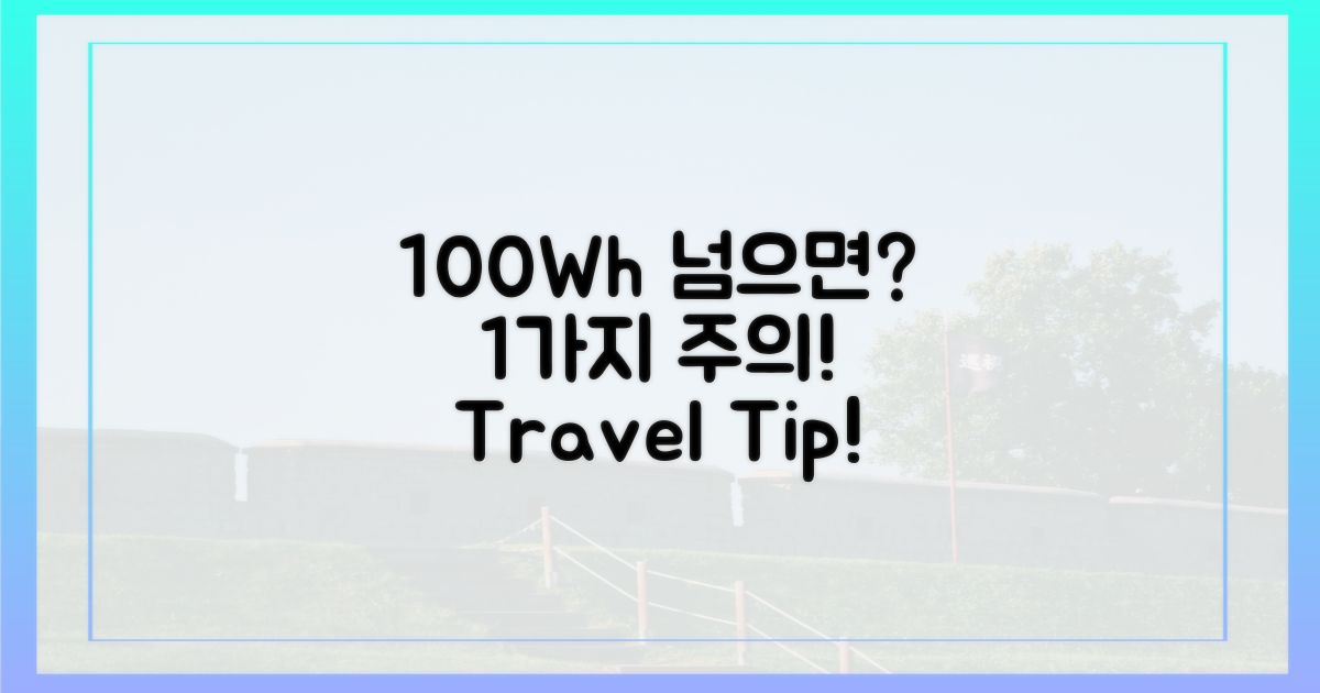 100Wh 초과 시 1가지 주의