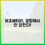 공항 보안 검색대, 보조배터리 때문에 붙잡히지 않는 방법