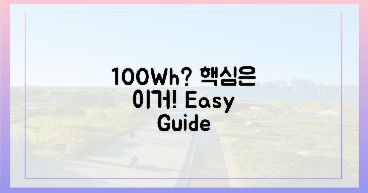 100Wh 이하 핵심 기준