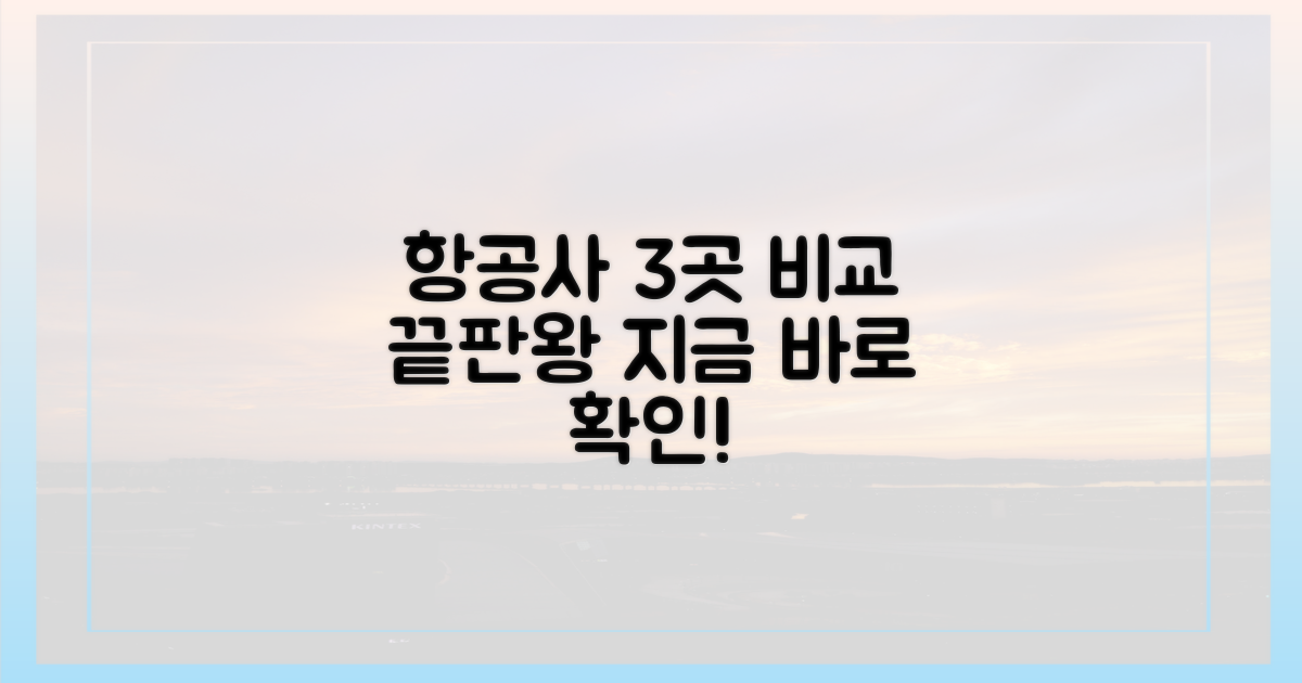 3가지 주요 항공사 비교