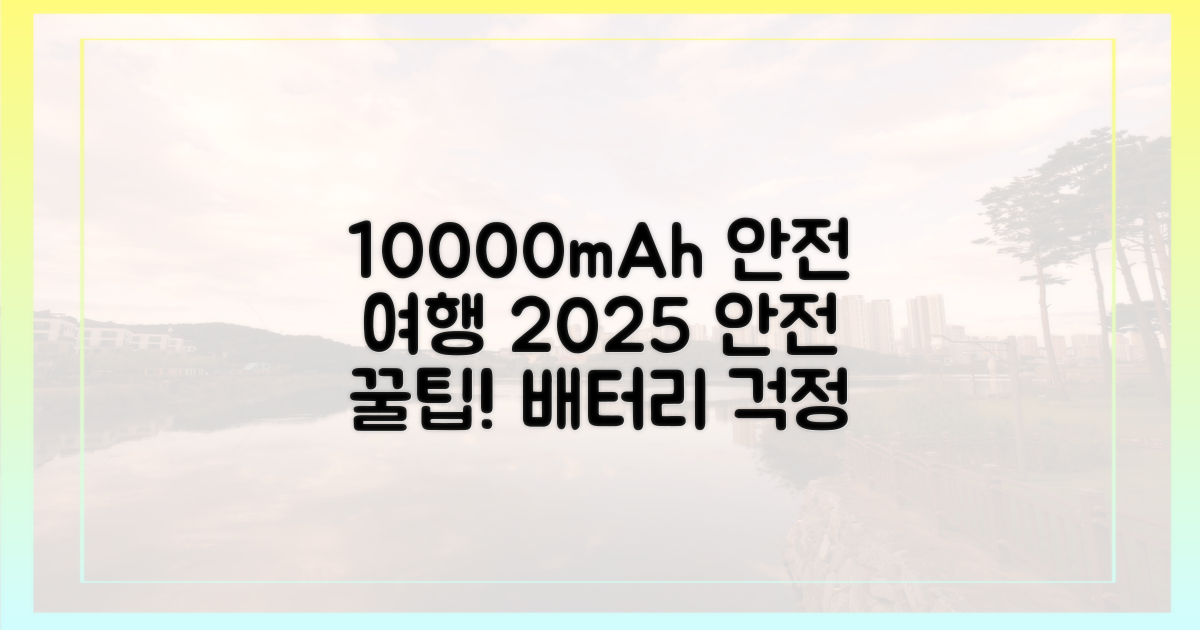 10000mAh, 2025년 안전 여행 팁