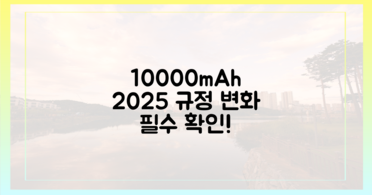 10000mAh, 2025년 규정 변화 확인