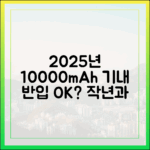 [2025년 최신 정보] 10000mAh 보조배터리 기내 반입, 작년과 달라진 점은?
