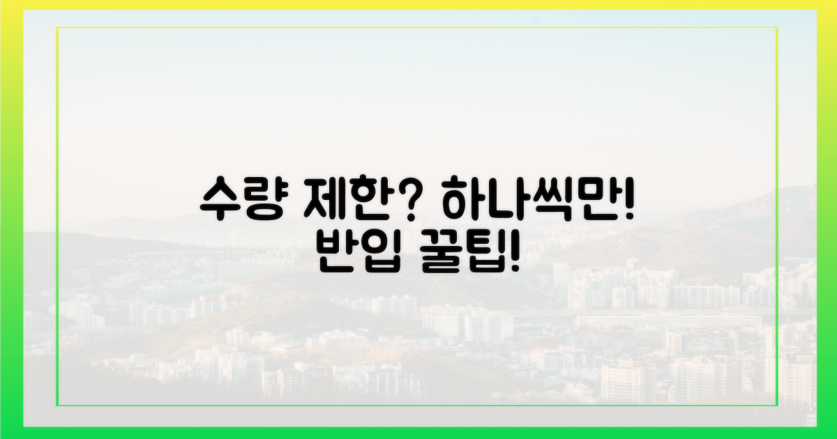 1개당 반입 수량