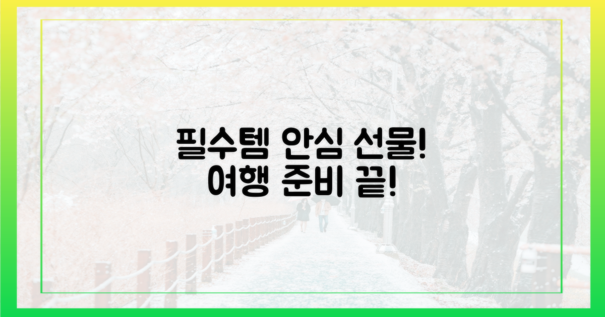 여행 필수품, 안심 선물
