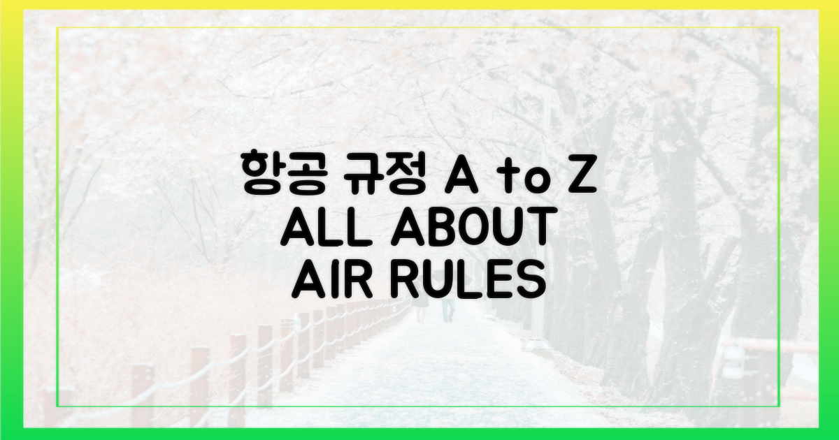 항공 규정 A to Z